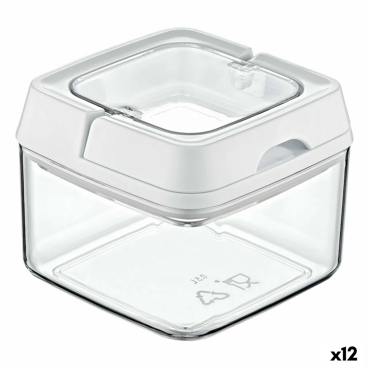 Vaso Quttin Chiusura ermetica 500 ml 8 x 10 x 10 cm (12 Unità)