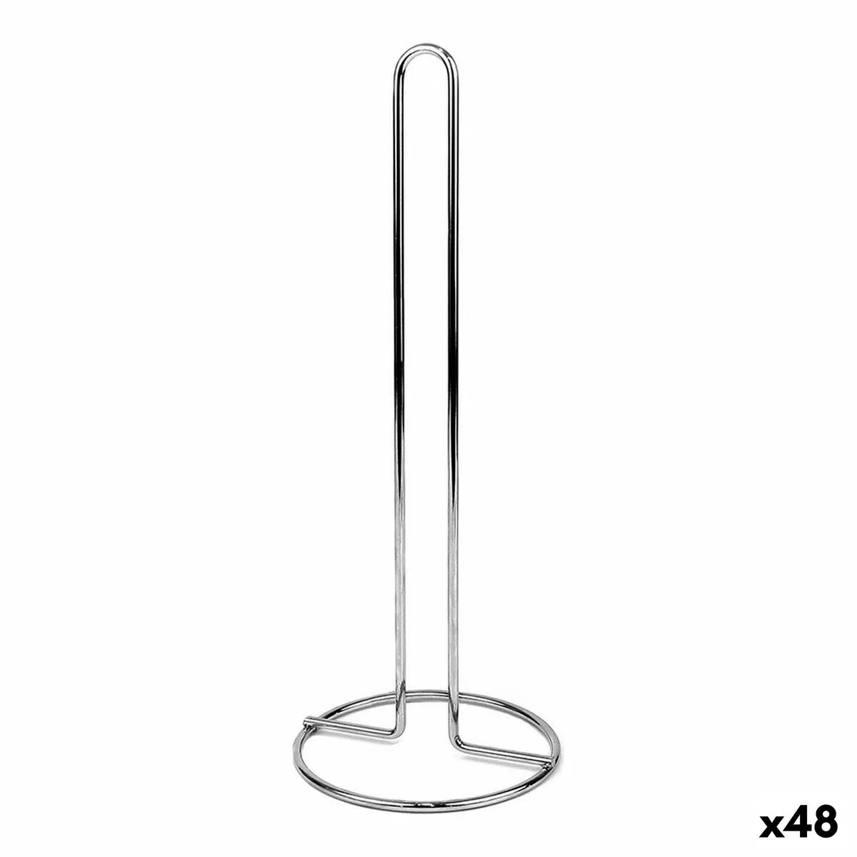 Portarotolo da Cucina Acciaio Argentato Metallo 31 cm 5 mm (48 Unità)