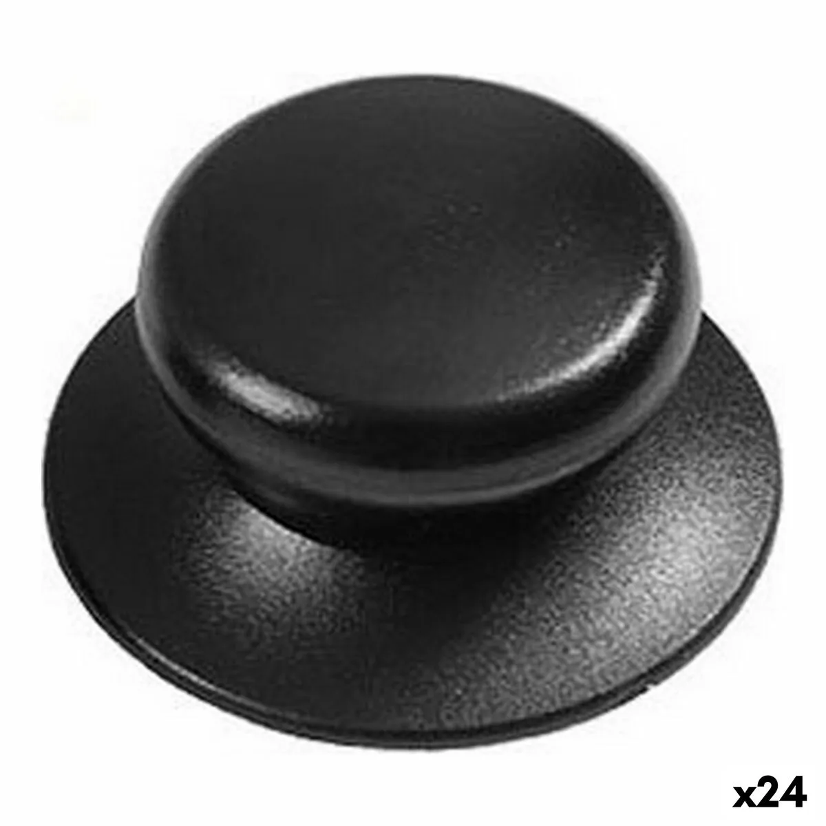 Pomo 2 Unità Nero 6 cm (2 Pezzi)