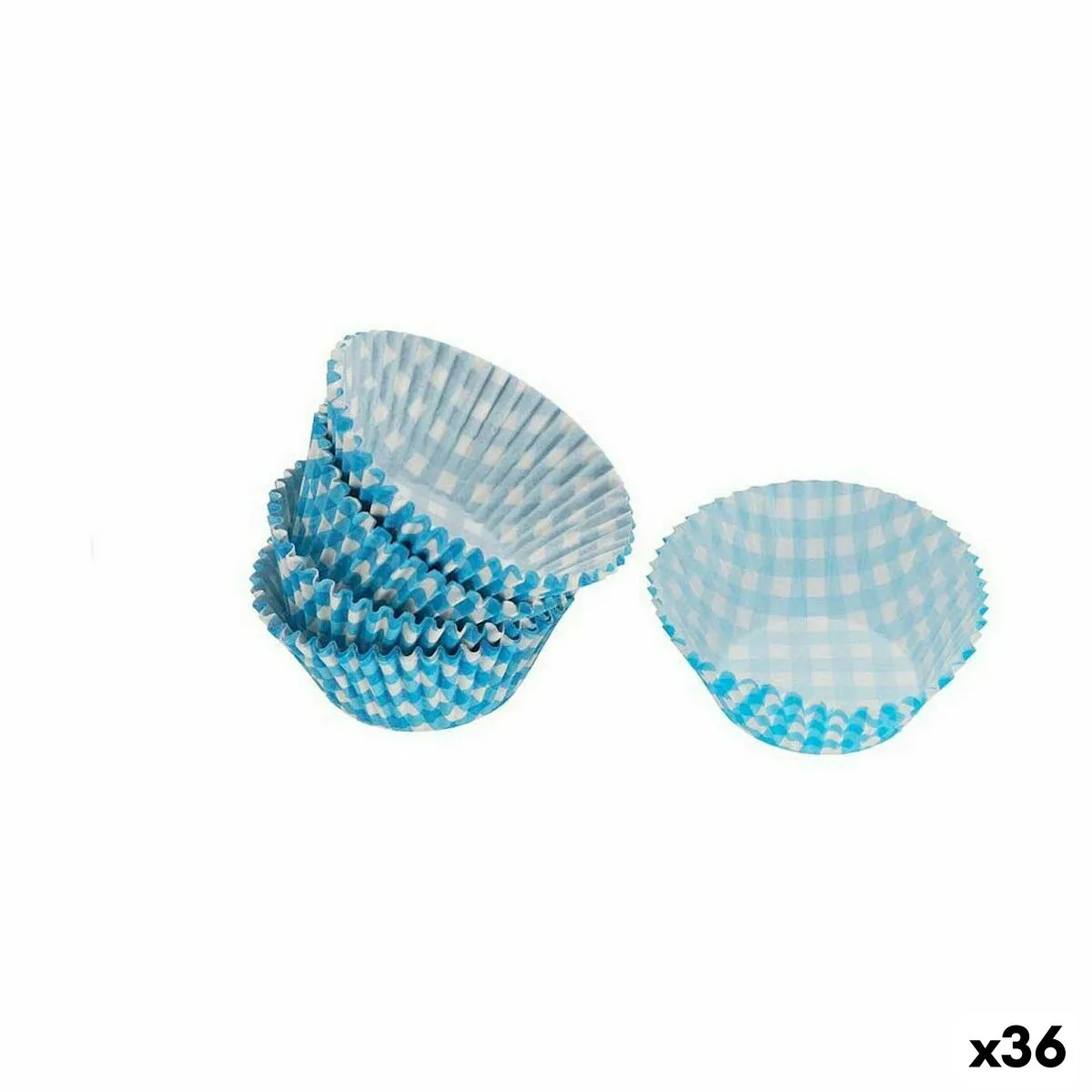 Set di Stampi da Pasticceria Wooow Monouso Azzurro (36 Unità) (50 pcs)