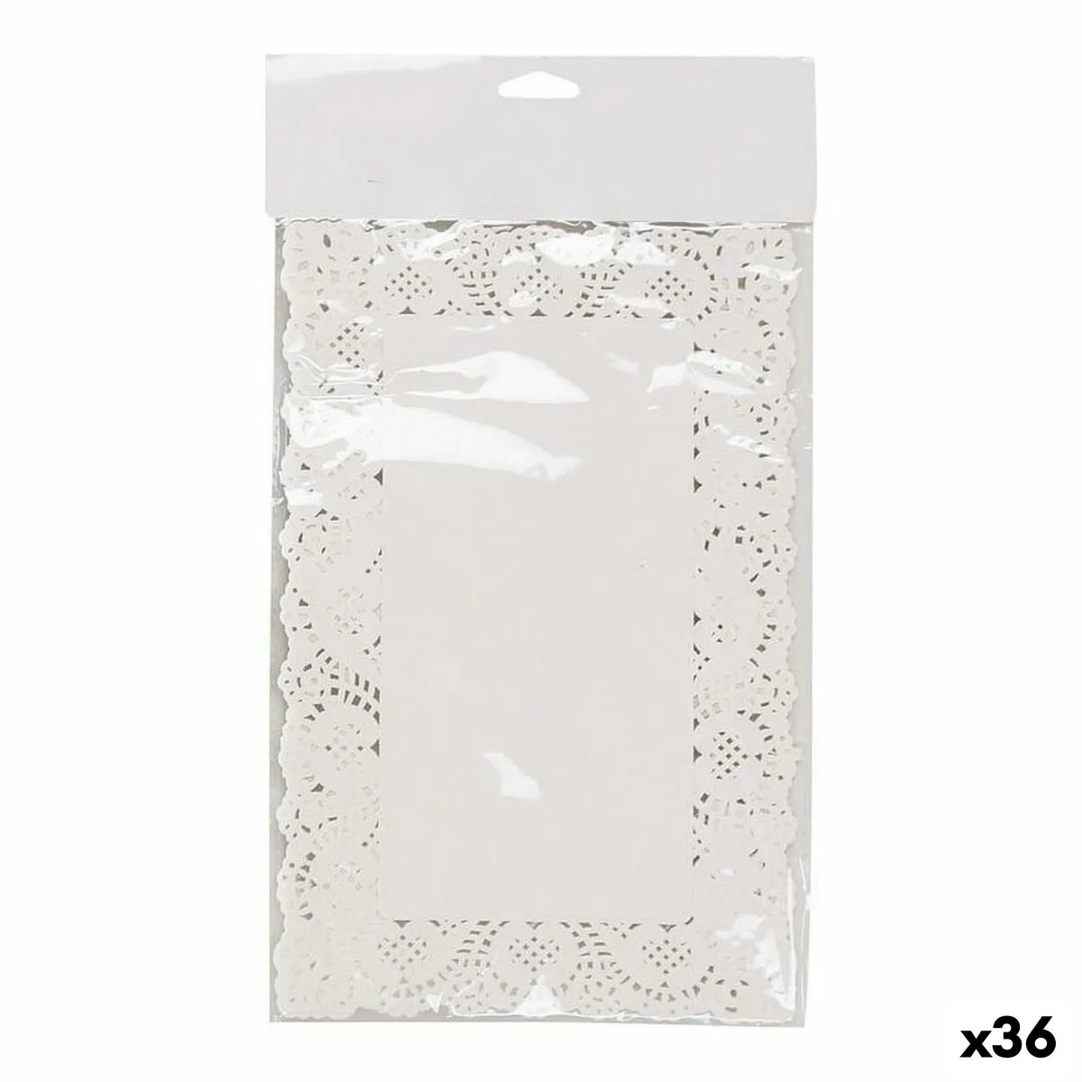 Tappetino Wooow Bianco Carta 24 Pezzi 19 x 30 cm (36 Unità)