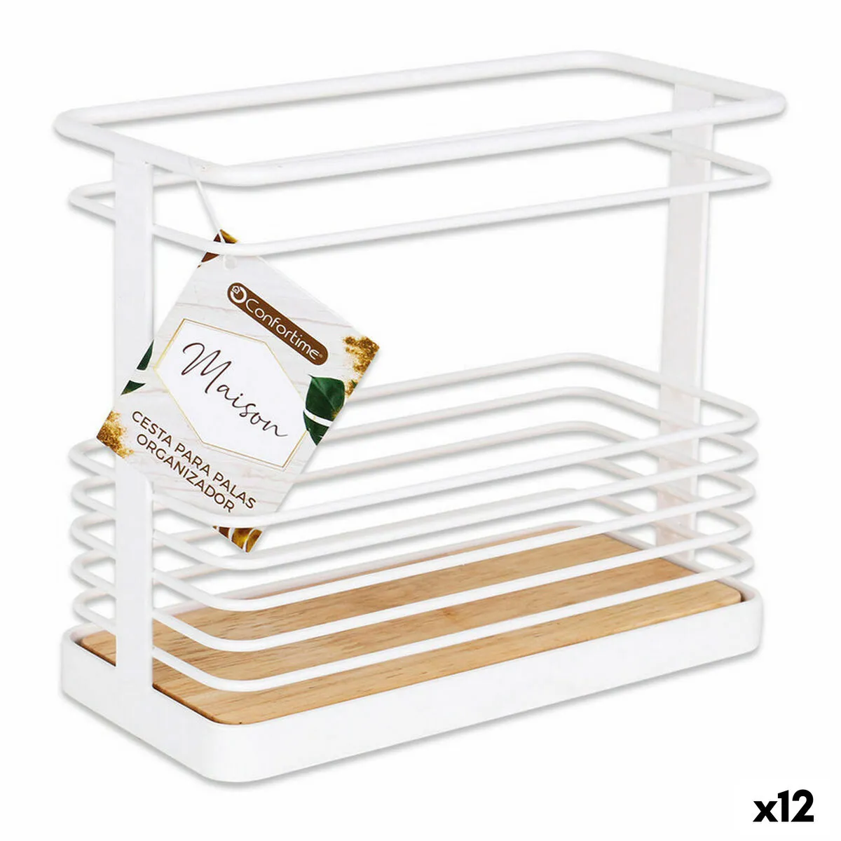 Secchio organizzatore Confortime Maison Utensili da cucina 19 x 8 x 16 cm (12 Unità)