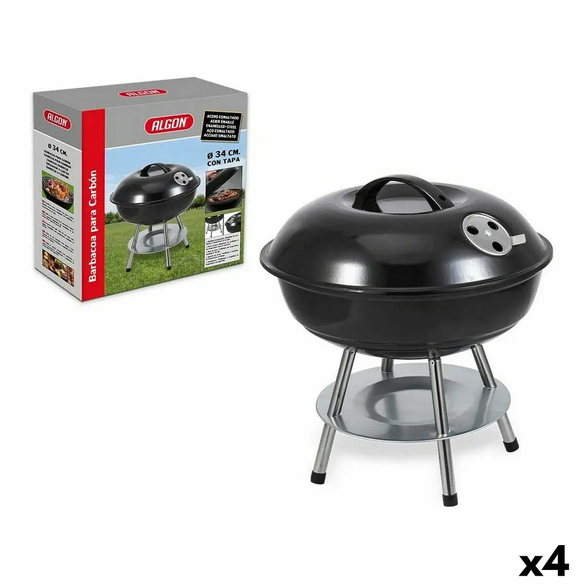 Barbecue Algon Con coperchio (34 cm)