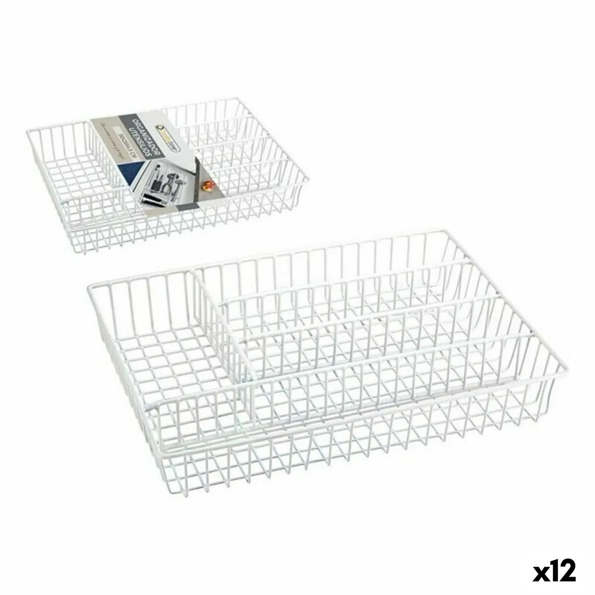 Contenitore per Sistemare Multiuso Confortime 77845 36 x 26 x 4,5 cm (12 Unità)