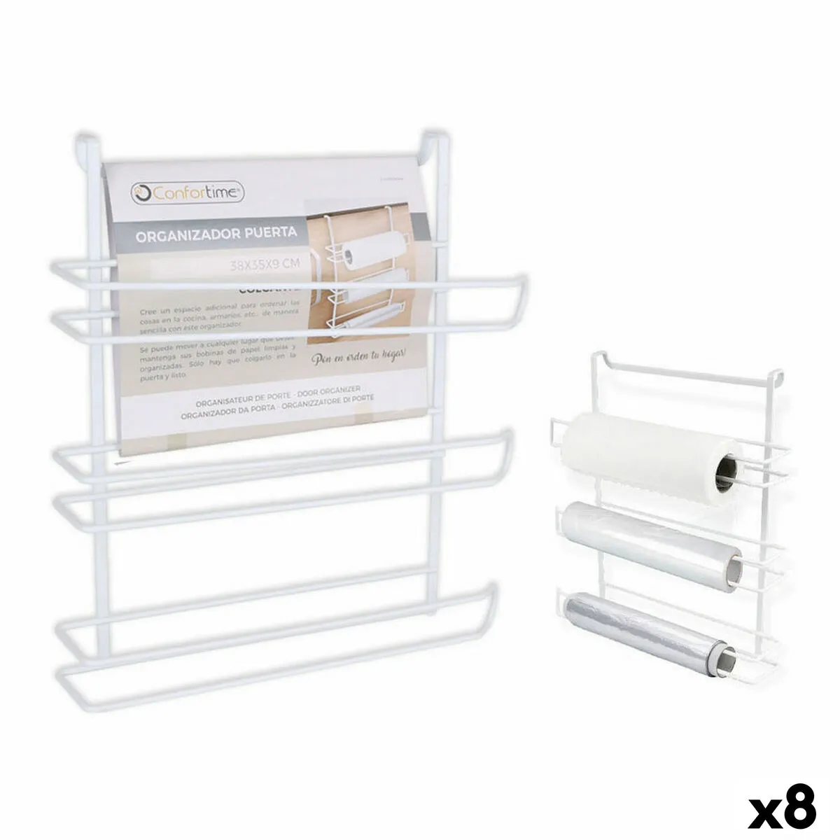 Appendino per Porte Confortime 144890 Secchio organizzatore 38 x 35 x 9 cm (8 Unità) (38 x 35 x 9 cm)