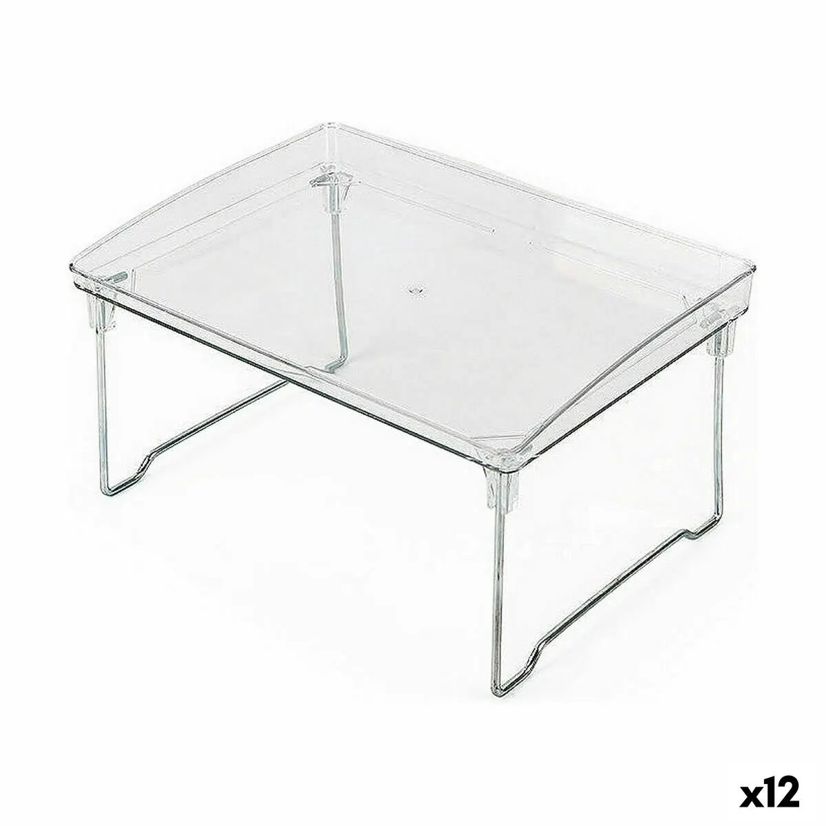 Portapiatti Confortime Pieghevole Trasparente 31 x 22 x 16,8 cm (12 Unità)