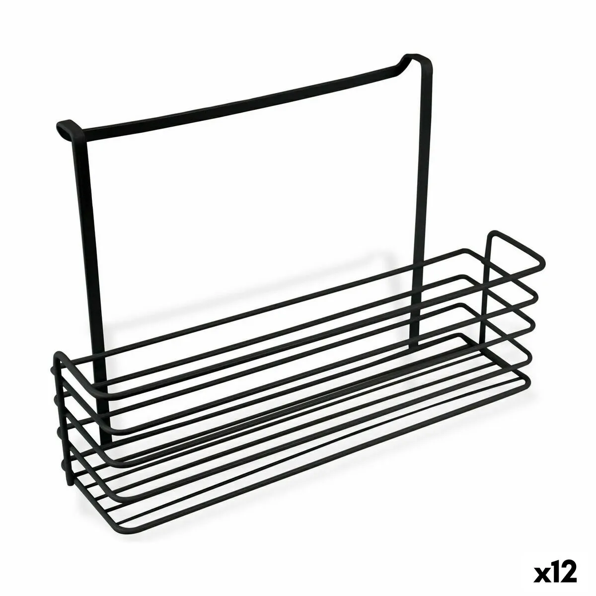 Contenitore per Sistemare per Mobile da Cucina Confortime Nero 34 x 9,5 x 22 cm (12 Unità)