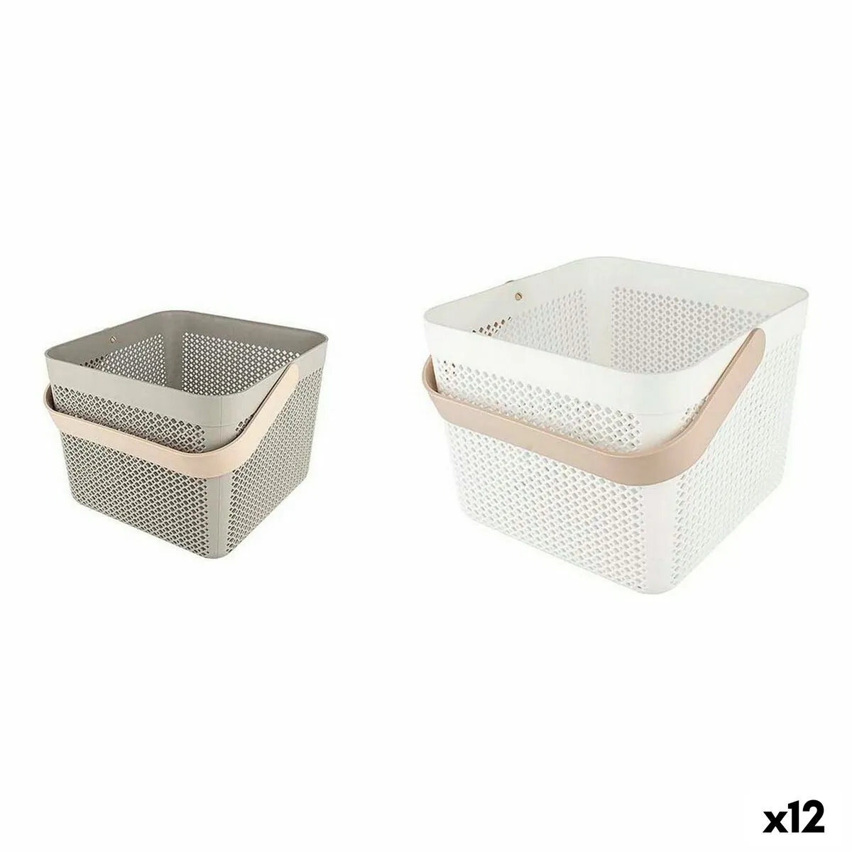 Cestino Multiuso Confortime Plastica 23 x 23 x 18 cm (12 Unità)