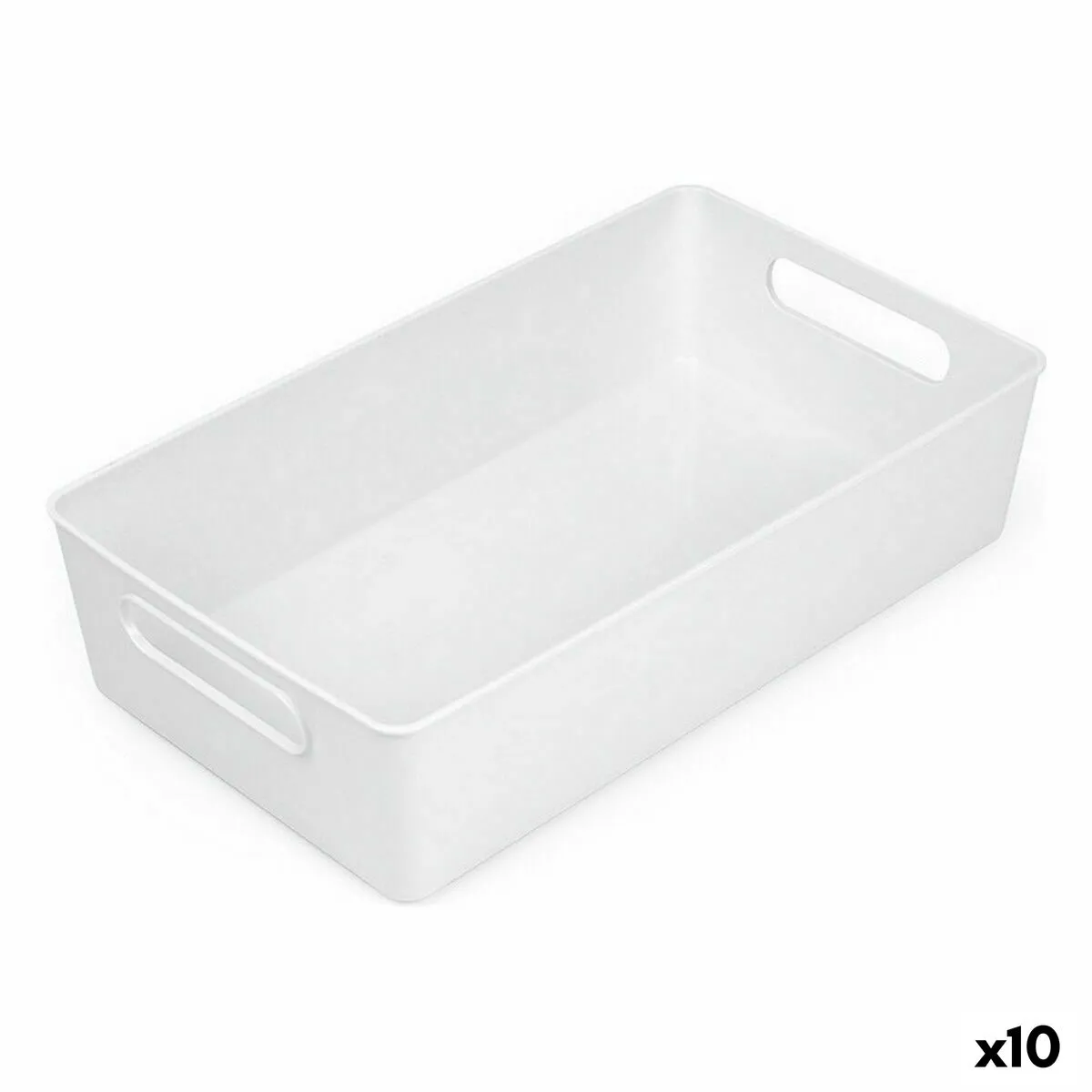 Cestino Multiuso Confortime Bianco 38 x 22 x 9,5 cm (10 Unità)