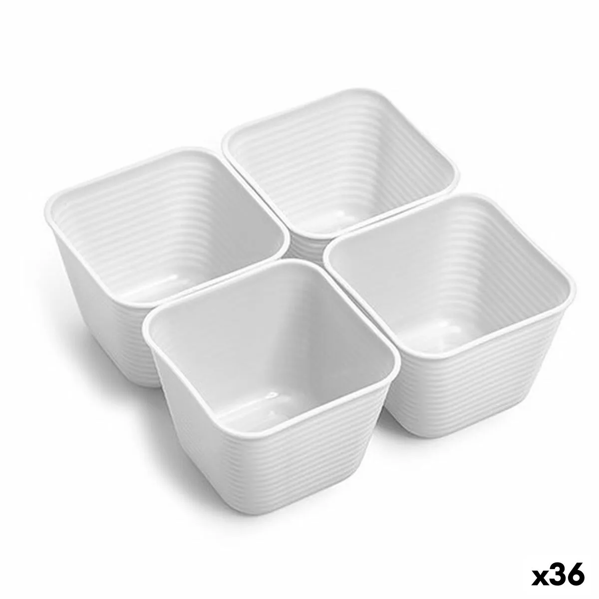 Set di Cestini Dem Multiuso Plastica (4 Pezzi) (36 Unità)