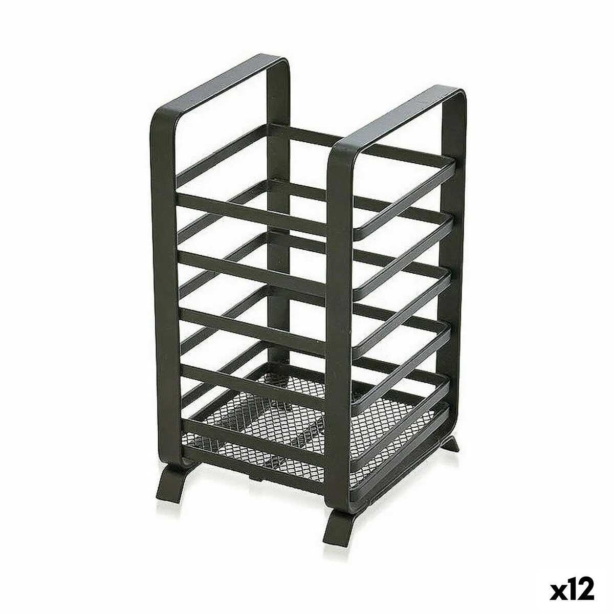 Contenitore per Utensili da Cucina Confortime Metallo 10,5 x 9,5 x 18 cm (12 Unità)