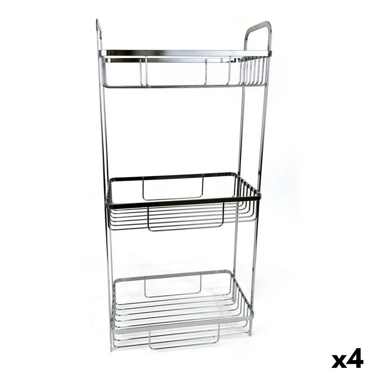 Scaffale da Bagno Confortime Chromed Argentato 29 x 18 x 65,5 cm (4 Unità)