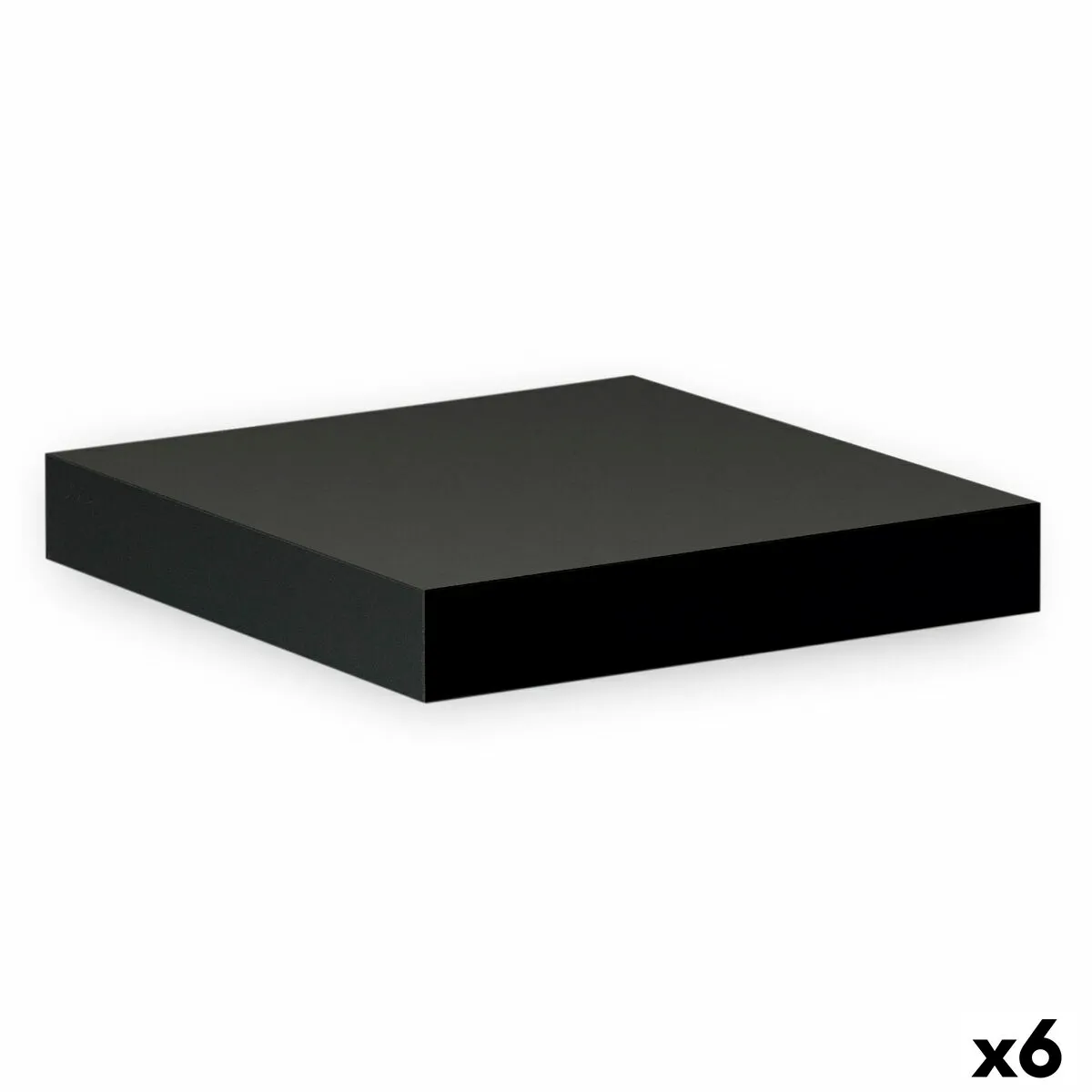 Mensole Confortime Nero Legno MDF 23,5 x 23,5 x 3,8 cm (6 Unità)