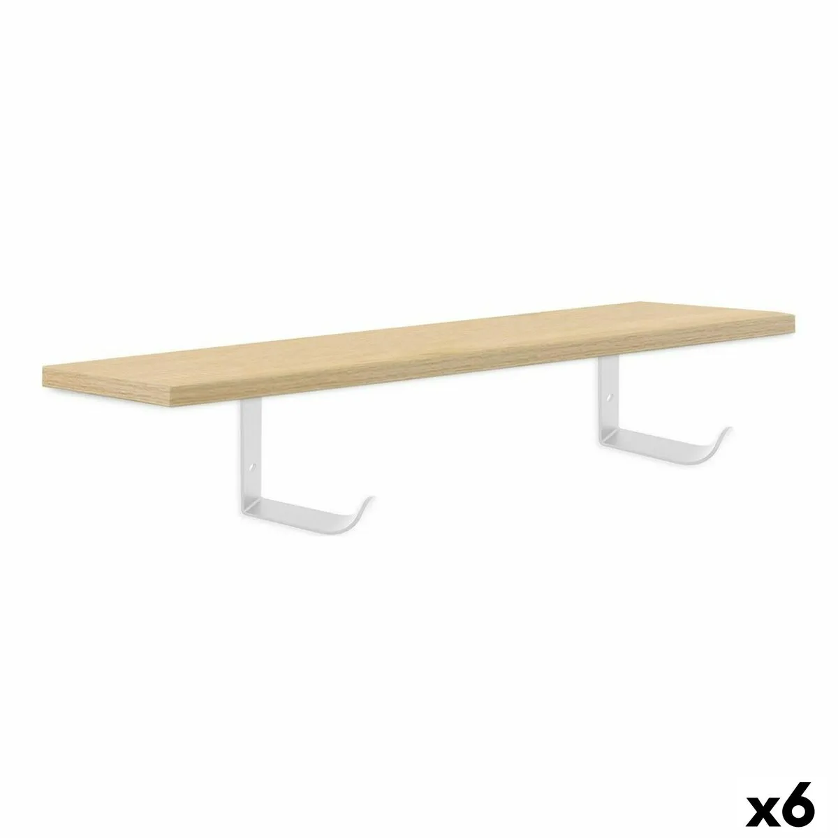 Mensole Confortime Marrone Chiaro Legno MDF 60 x 23,5 x 1,5 cm (6 Unità)