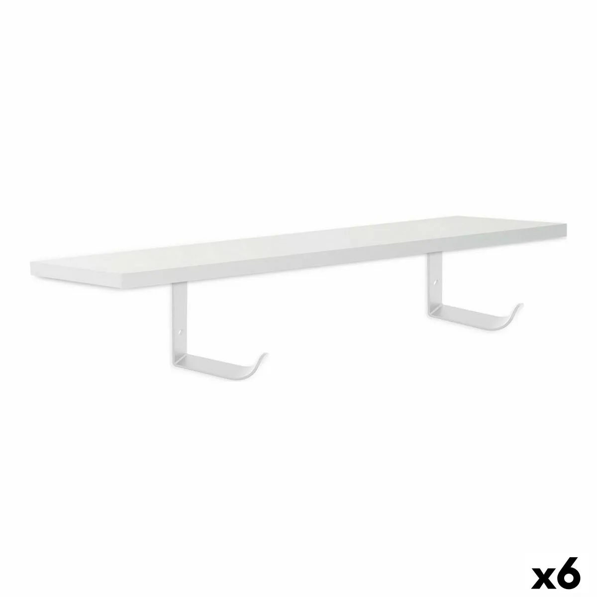 Mensole Confortime Bianco Legno MDF 60 x 23,5 x 1,5 cm (6 Unità)