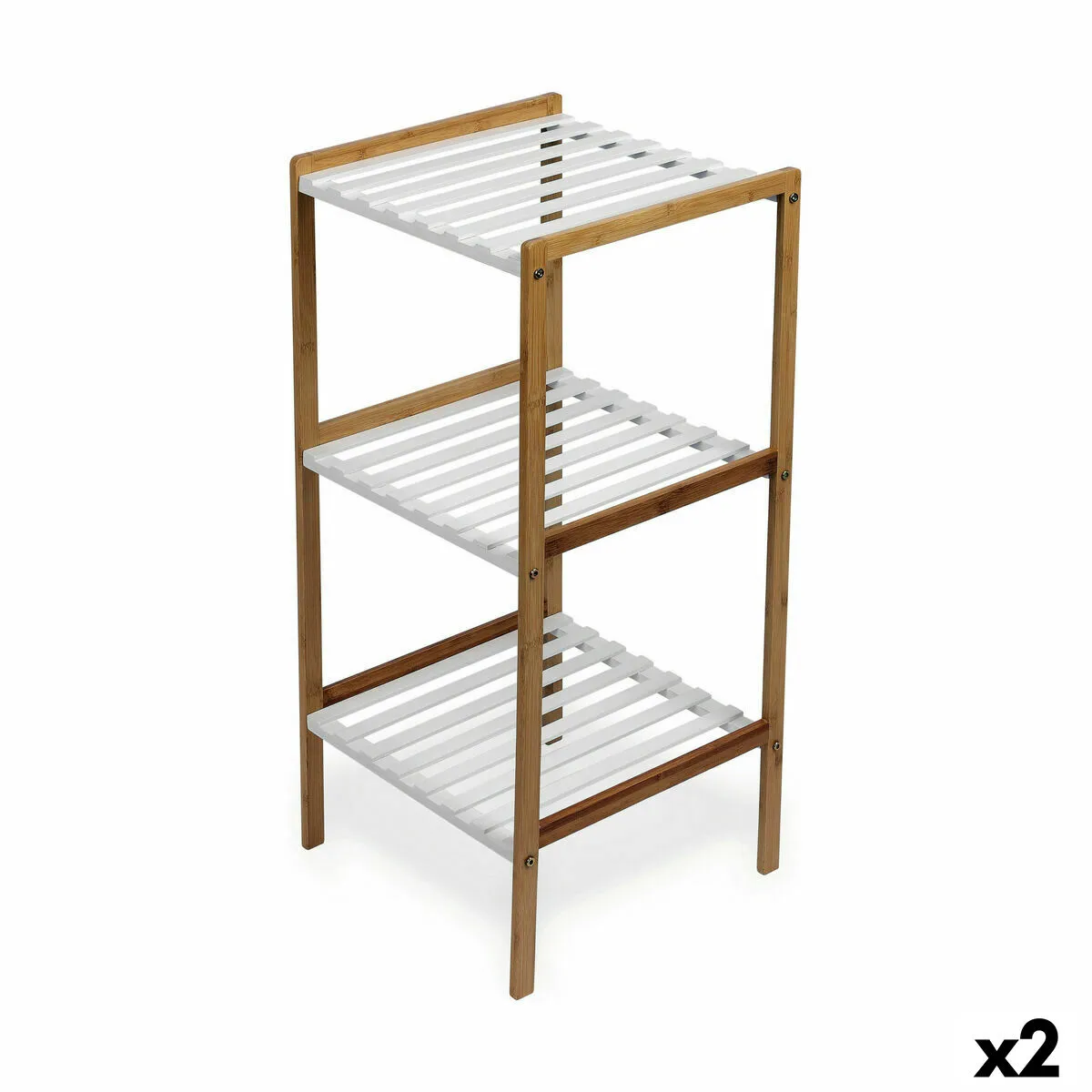 Scaffale Confortime Bianco Bambù 35 x 35 x 76,2 cm (2 Unità)