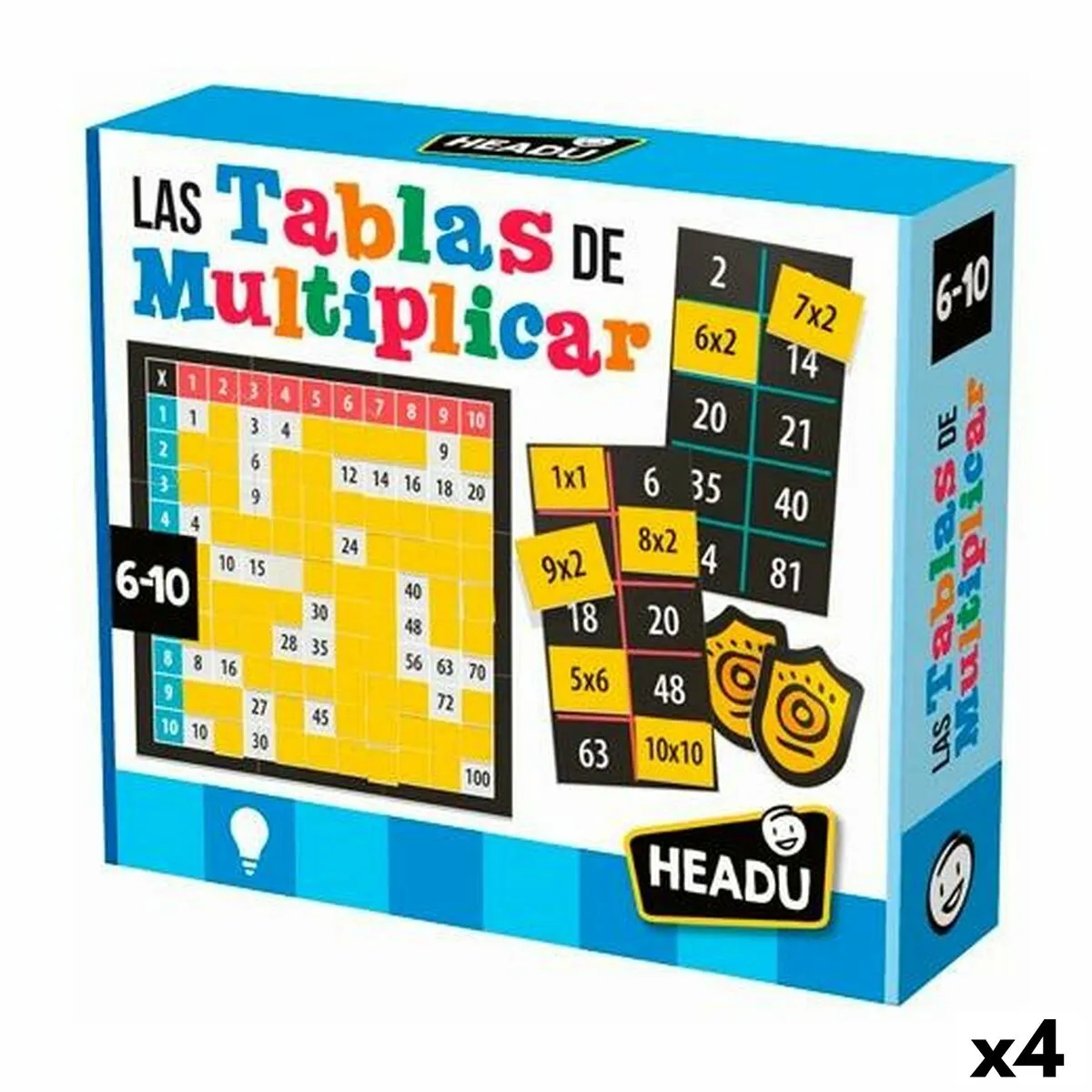 Gioco Educativo HEADU Tablas de multiplicar (4 Unità)