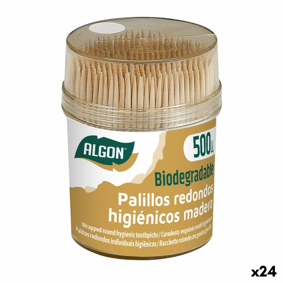 Stuzzicadenti Algon Set 500 Pezzi (24 Unità)