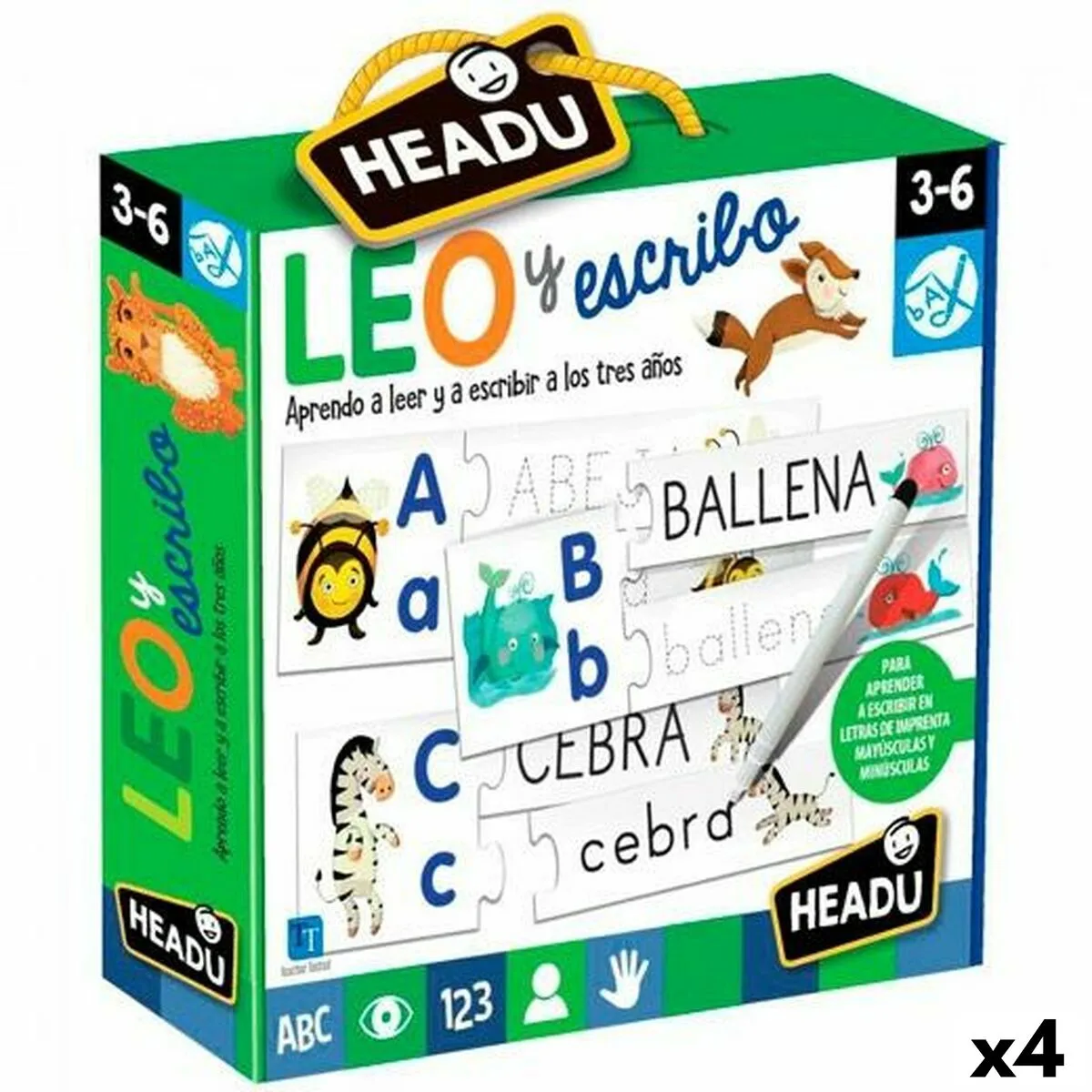 Gioco Educativo HEADU Leo y Escribo (4 Unità)