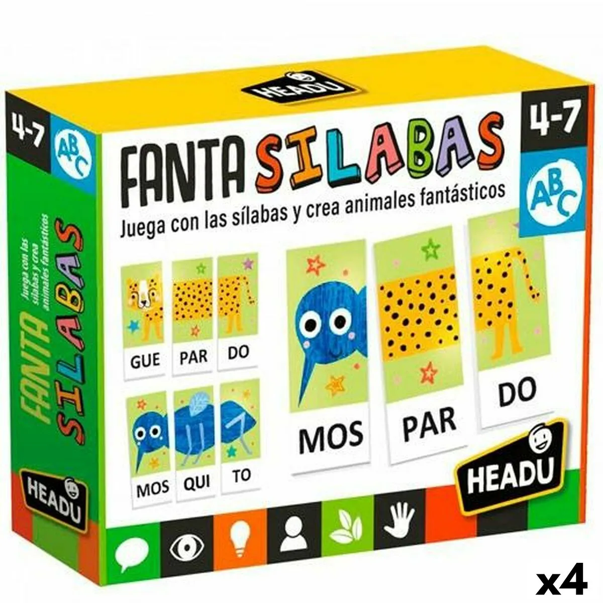 Gioco educativo HEADU Fantasílabas (4 Unità)