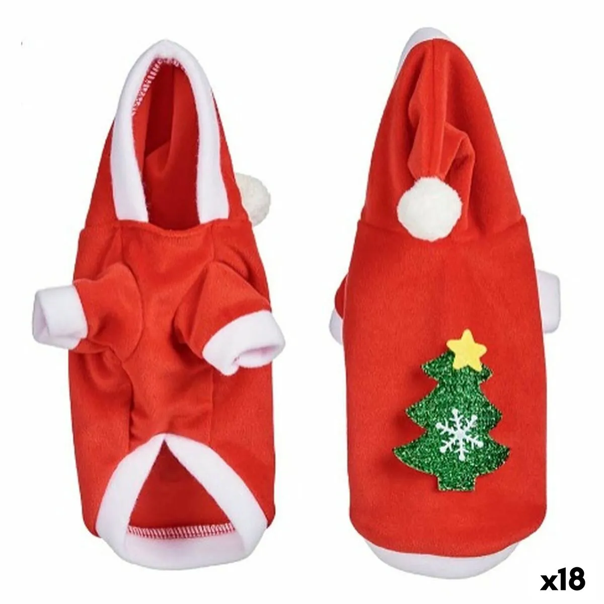 Costume per Cane S Babbo Natale Rosso (18 Unità)