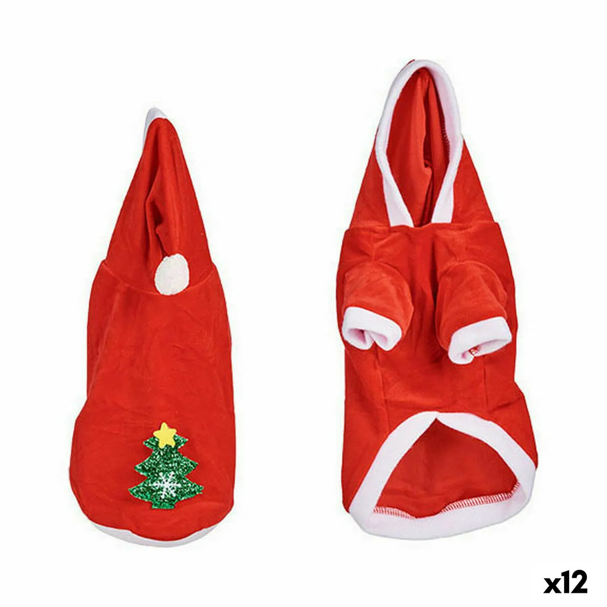 Costume per Cane Babbo Natale L Rosso (12 Unità)