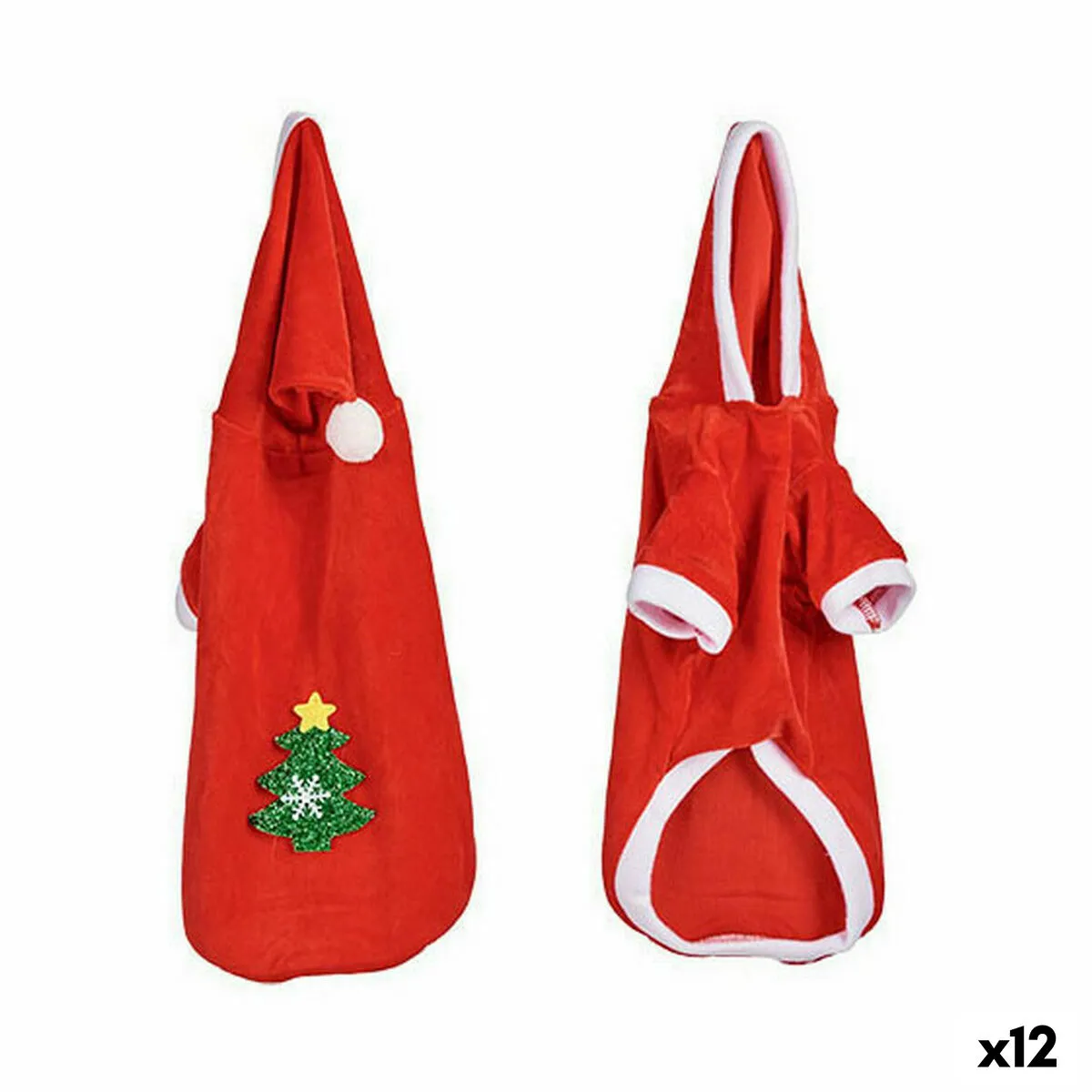 Costume per Cane XL Babbo Natale Rosso (12 Unità)