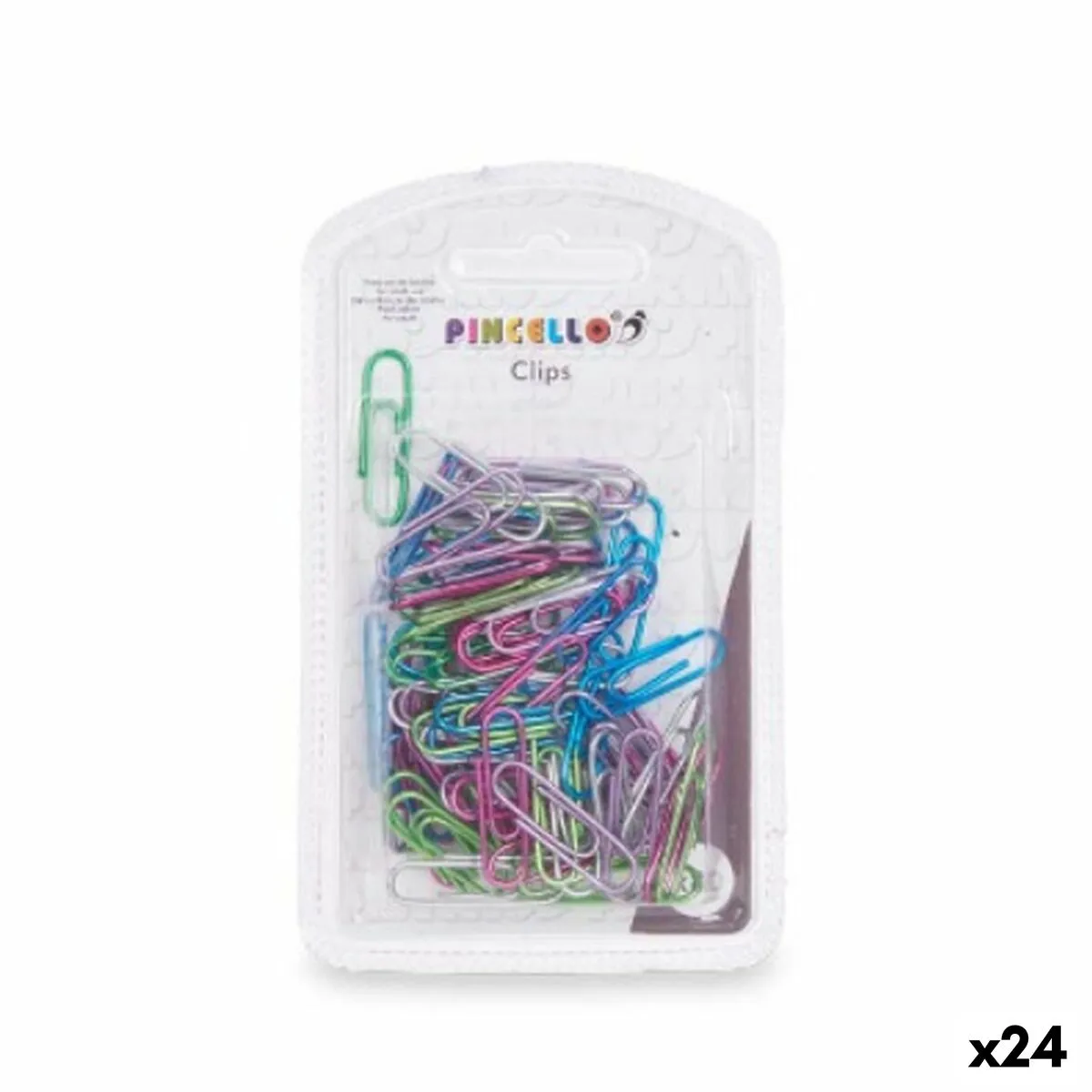 Clips Piccolo Multicolore Metallo (24 Unità)