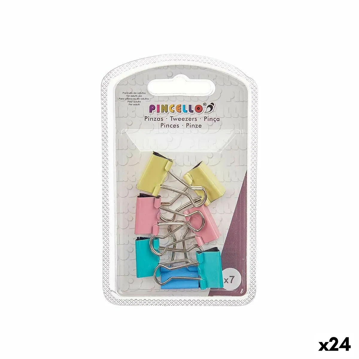 Pinze Clip Piccolo Multicolore Metallo (24 Unità)