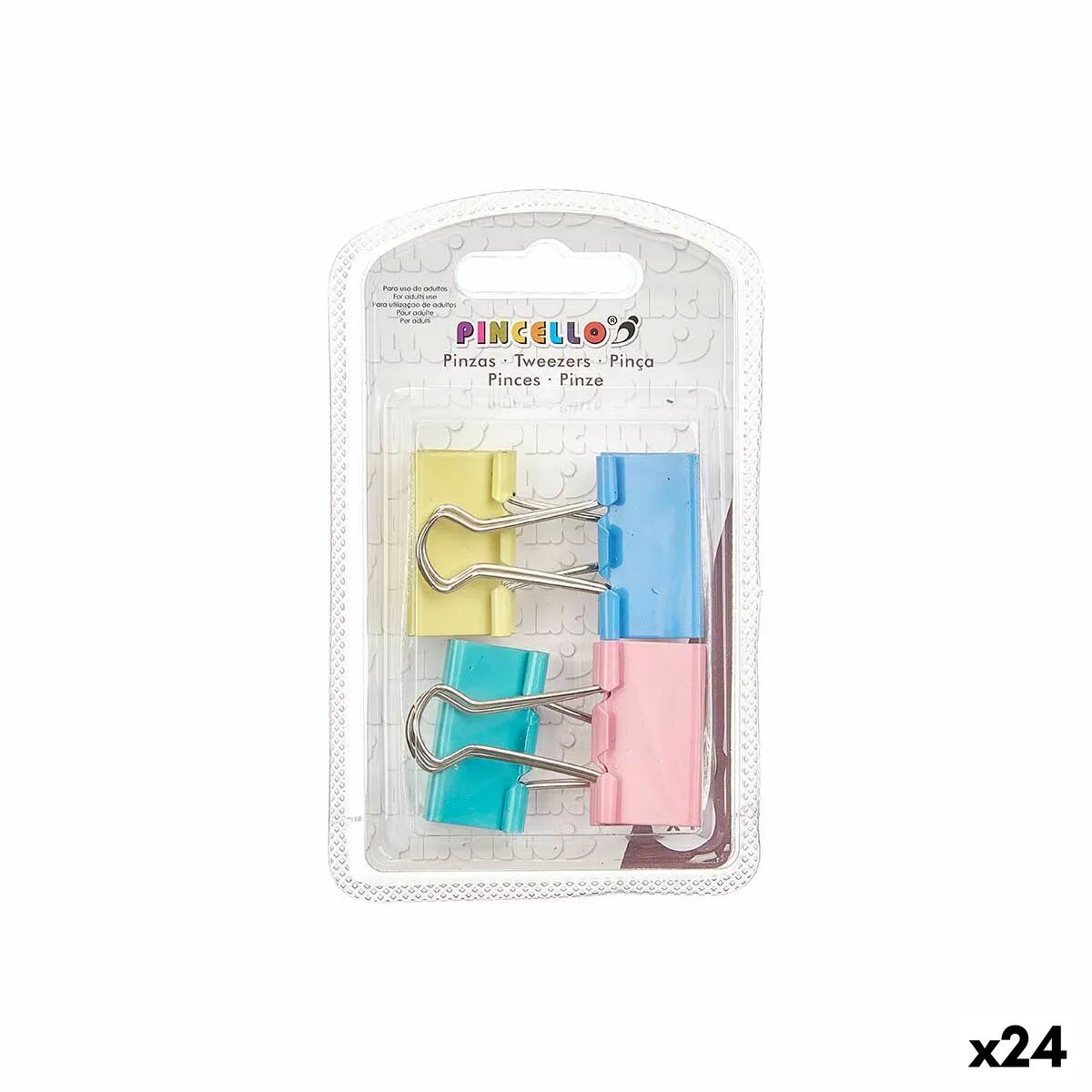 Pinze Clip Grande Multicolore Metallo (24 Unità)