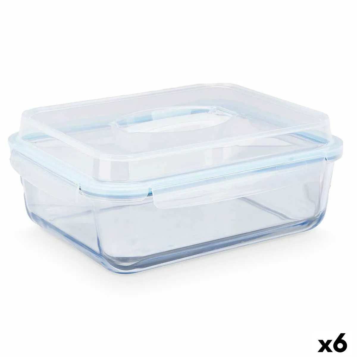 Porta pranzo Trasparente polipropilene Vetro Borosilicato 4,8 L 32 x 13 x 26,2 cm (6 Unità)