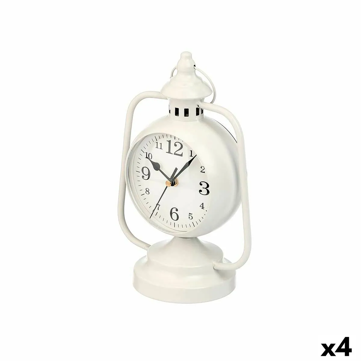 Orologio da Tavolo Lampada Bianco Metallo 17 x 25 x 11,3 cm (4 Unità)