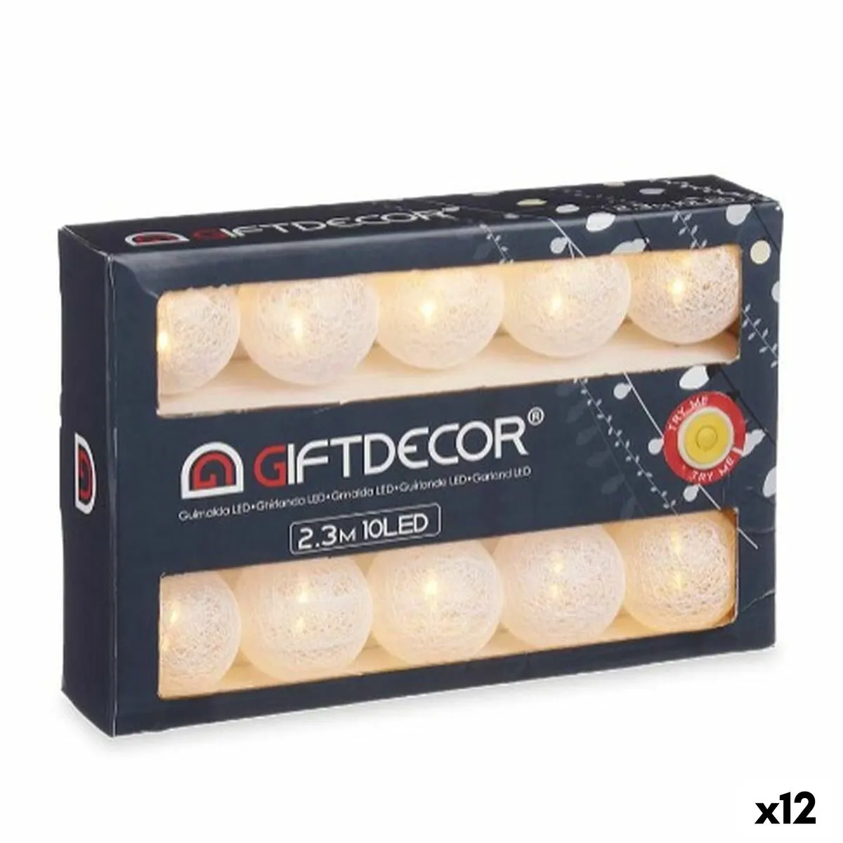 Ghirlanda di Luci LED Lanterna Bianco 2,3 m (12 Unità)