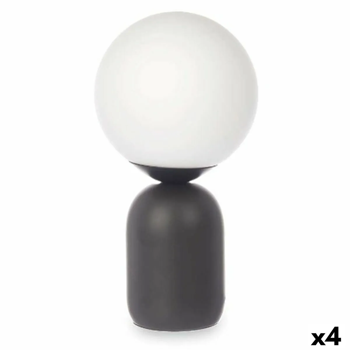 Lampada da tavolo Sfera 40 W Bianco Nero Ceramica 15 x 28,5 x 15 cm (4 Unità)