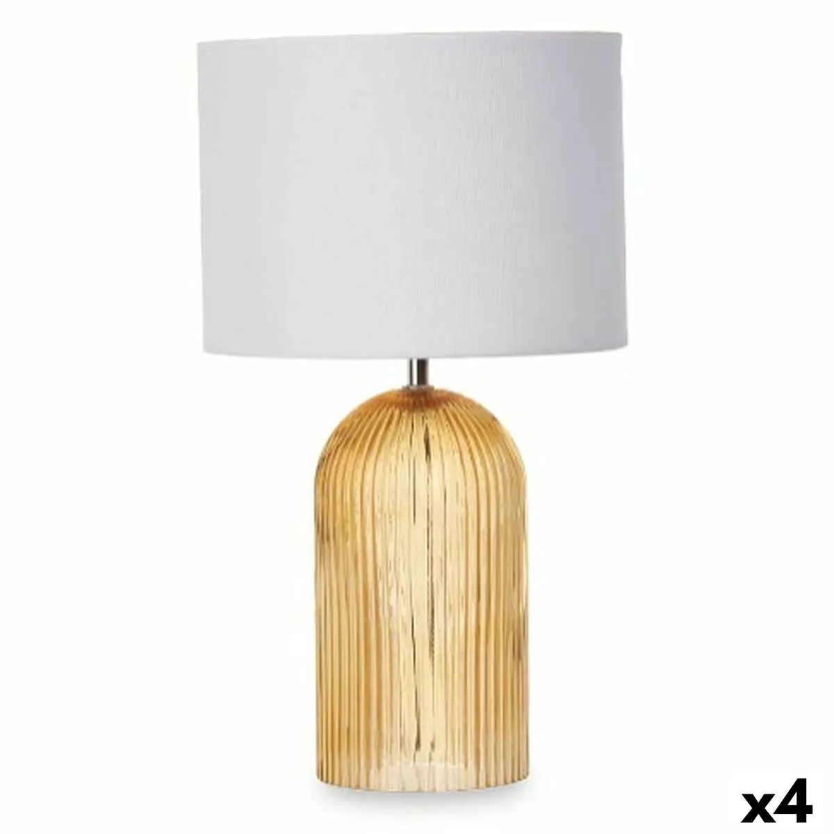 Lampada da tavolo Righe 40 W Ambra Cristallo 25,5 x 43,5 x 25,5 cm (4 Unità)