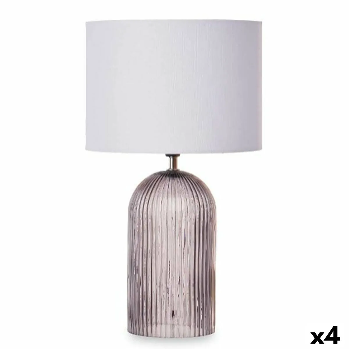 Lampada da tavolo Righe 40 W Grigio Cristallo 25,5 x 43,5 x 25,5 cm (4 Unità)