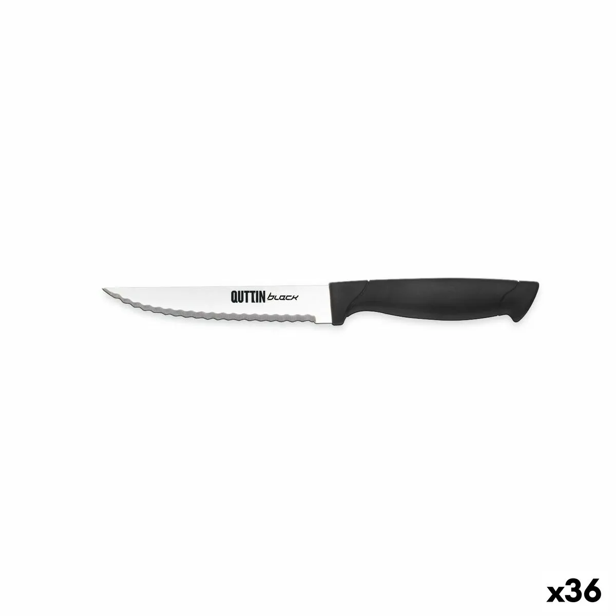 Coltello Seghettato Quttin Black 11 cm (36 Unità)