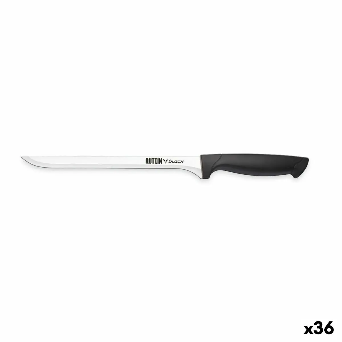 Coltello per Prosciutto Quttin Black Nero Argentato 22 cm (36 Unità)