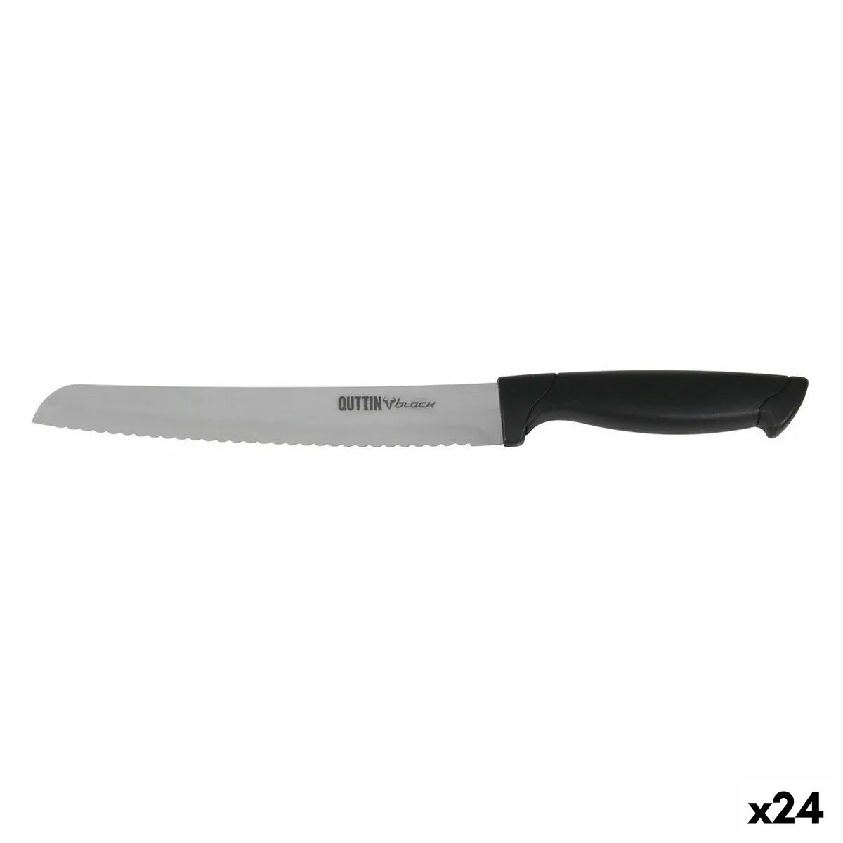 Coltello per il Pane Quttin Black Nero Argentato 24 Unità 20 cm