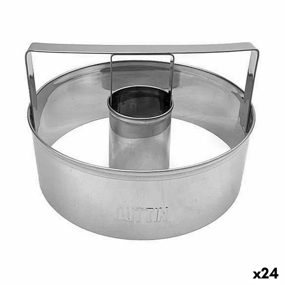 Stampo da Forno Quttin Ciambelle Acciaio Argentato Ø 10 cm 10 x 3,5 cm (24 Unità)