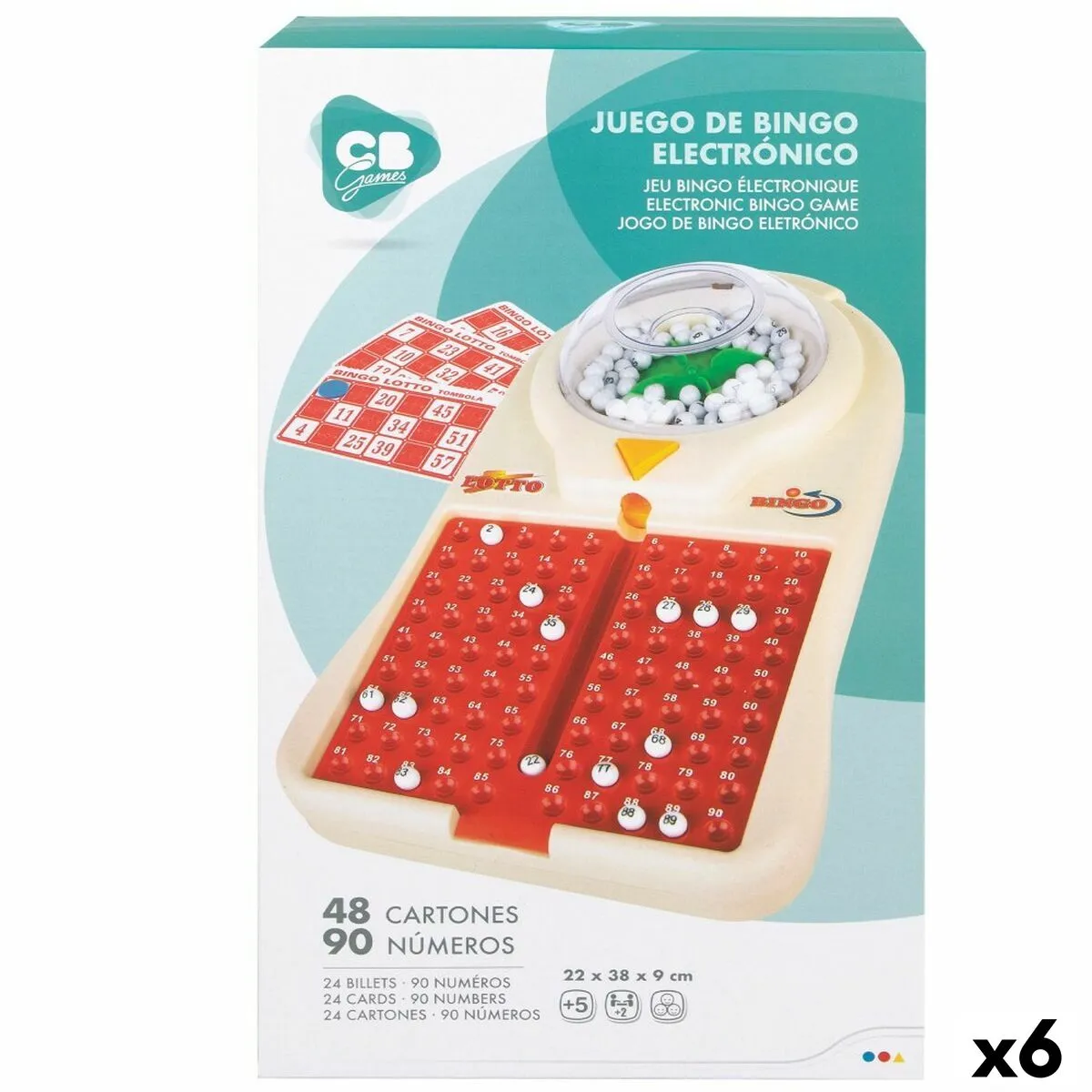 Bingo Automatico Colorbaby Cartone Plastica (6 Unità)