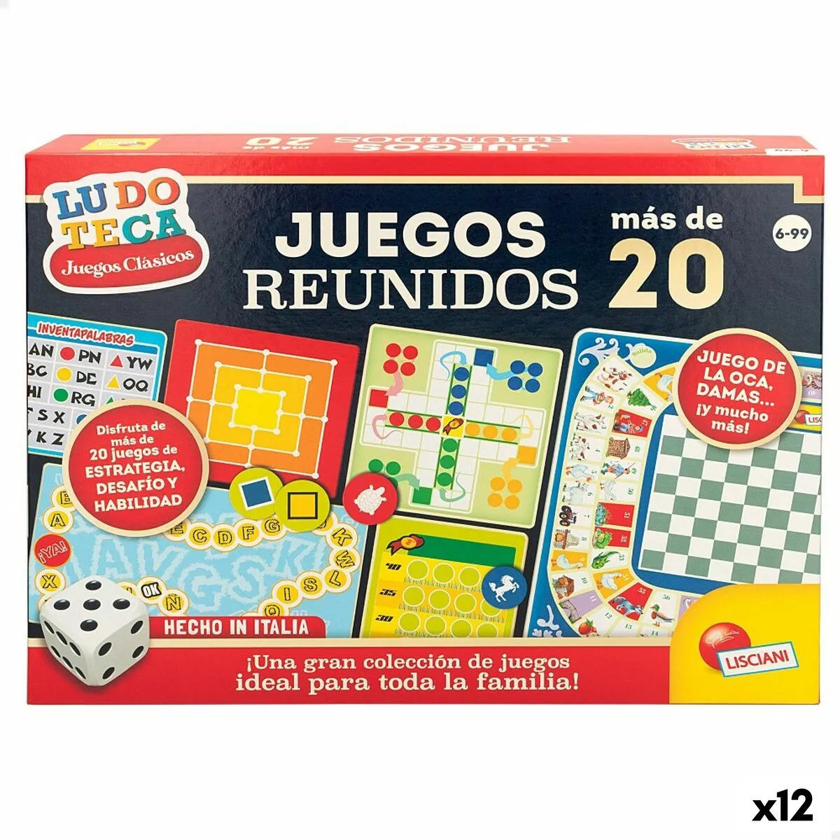 Gioco da Tavolo Lisciani Juegos reunidos ES 40 x 0,1 x 33 cm (12 Unità)