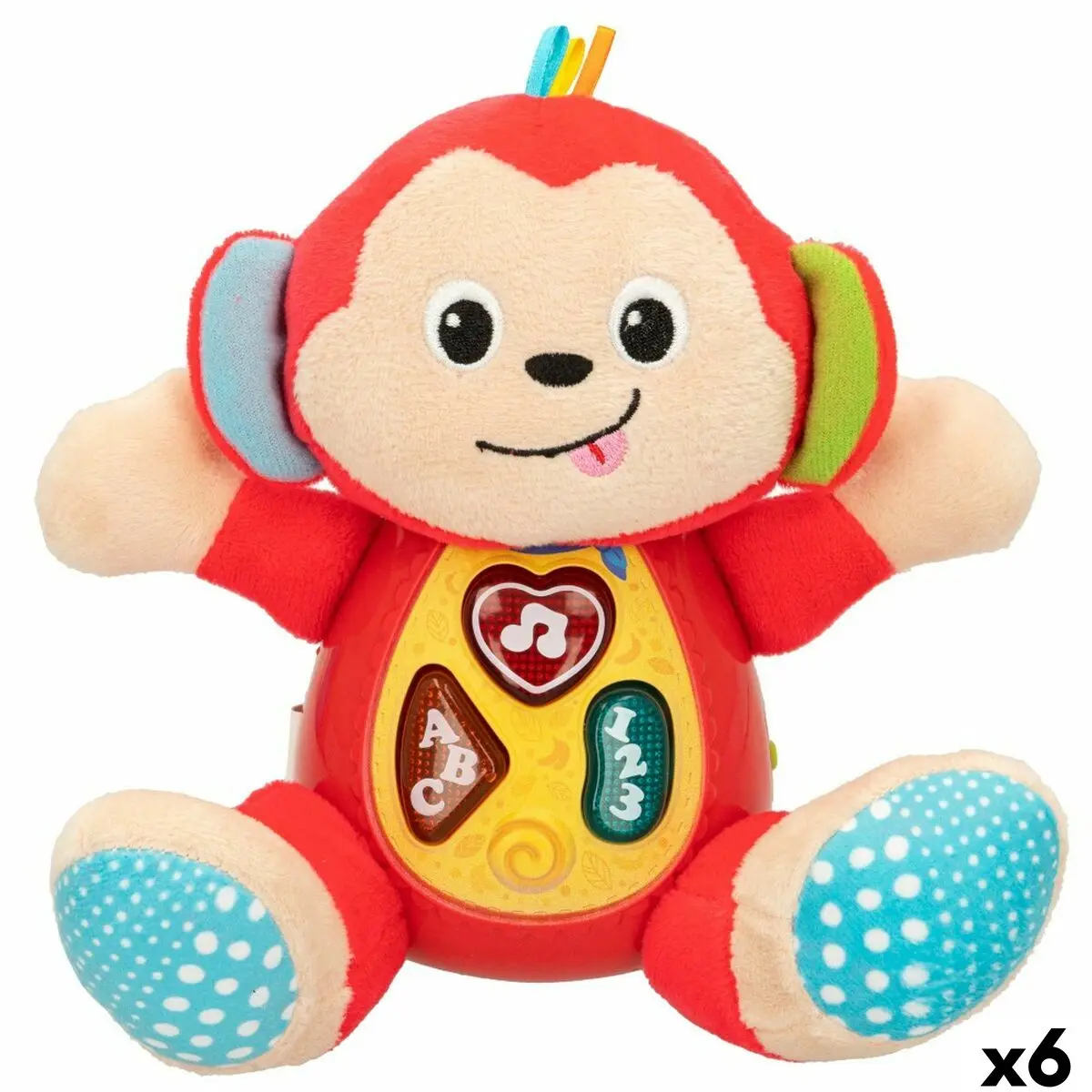 Peluche con Suono Winfun Scimmia 18 x 20,5 x 12,5 cm (6 Unità)