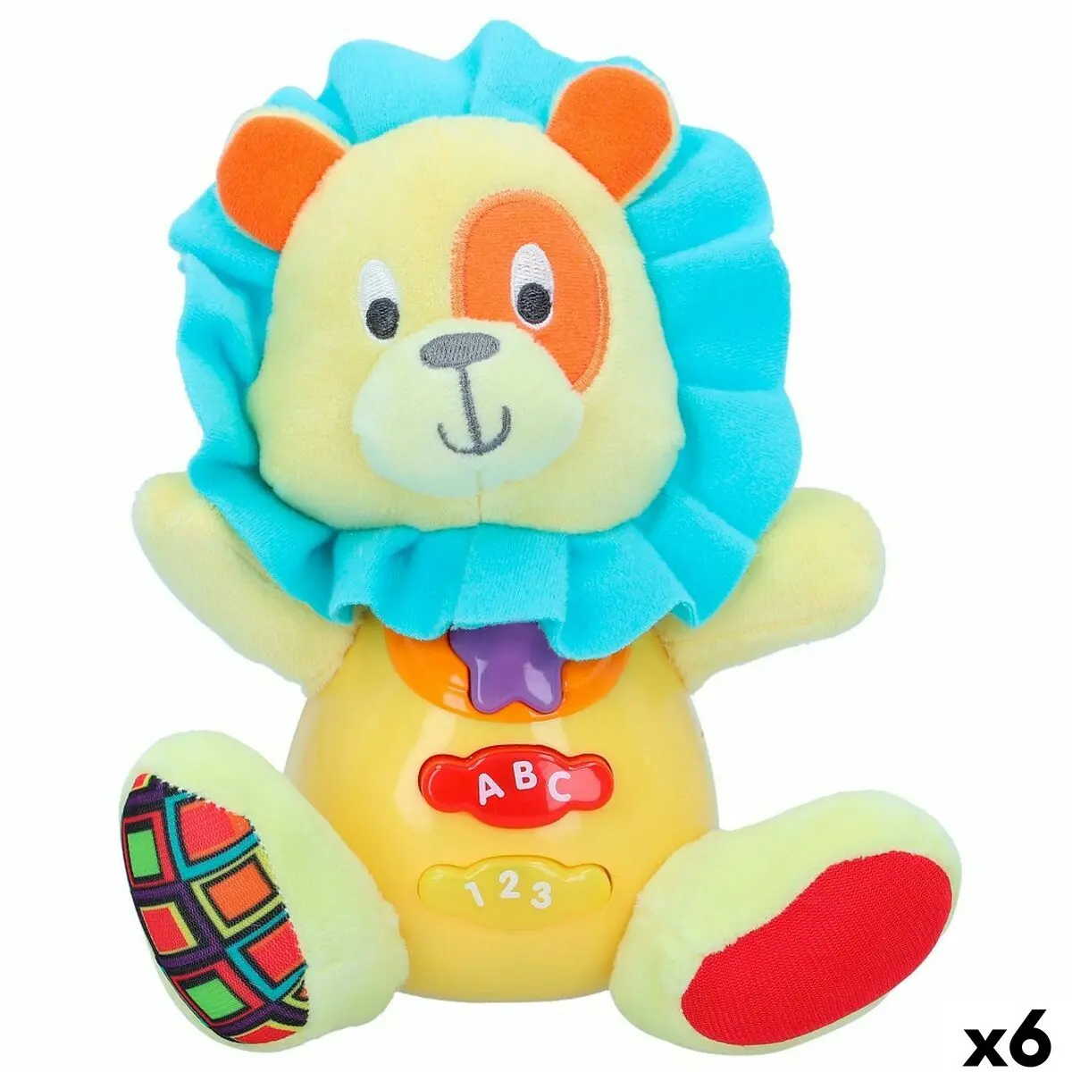 Peluche con Suono Winfun Leone 15 x 15 x 9 cm (6 Unità)