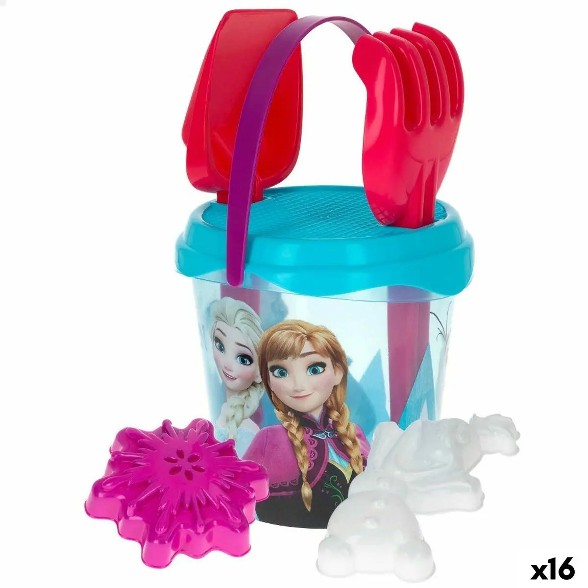 Set di giocattoli per il mare Frozen Elsa & Anna Ø 18 cm (16 Unità)