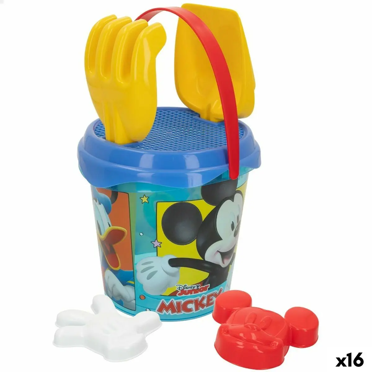 Set di giocattoli per il mare Mickey Mouse Ø 18 cm (16 Unità)