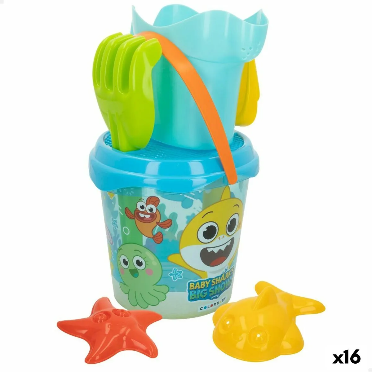 Set di giocattoli per il mare Baby Shark Ø 18 cm (16 Unità)