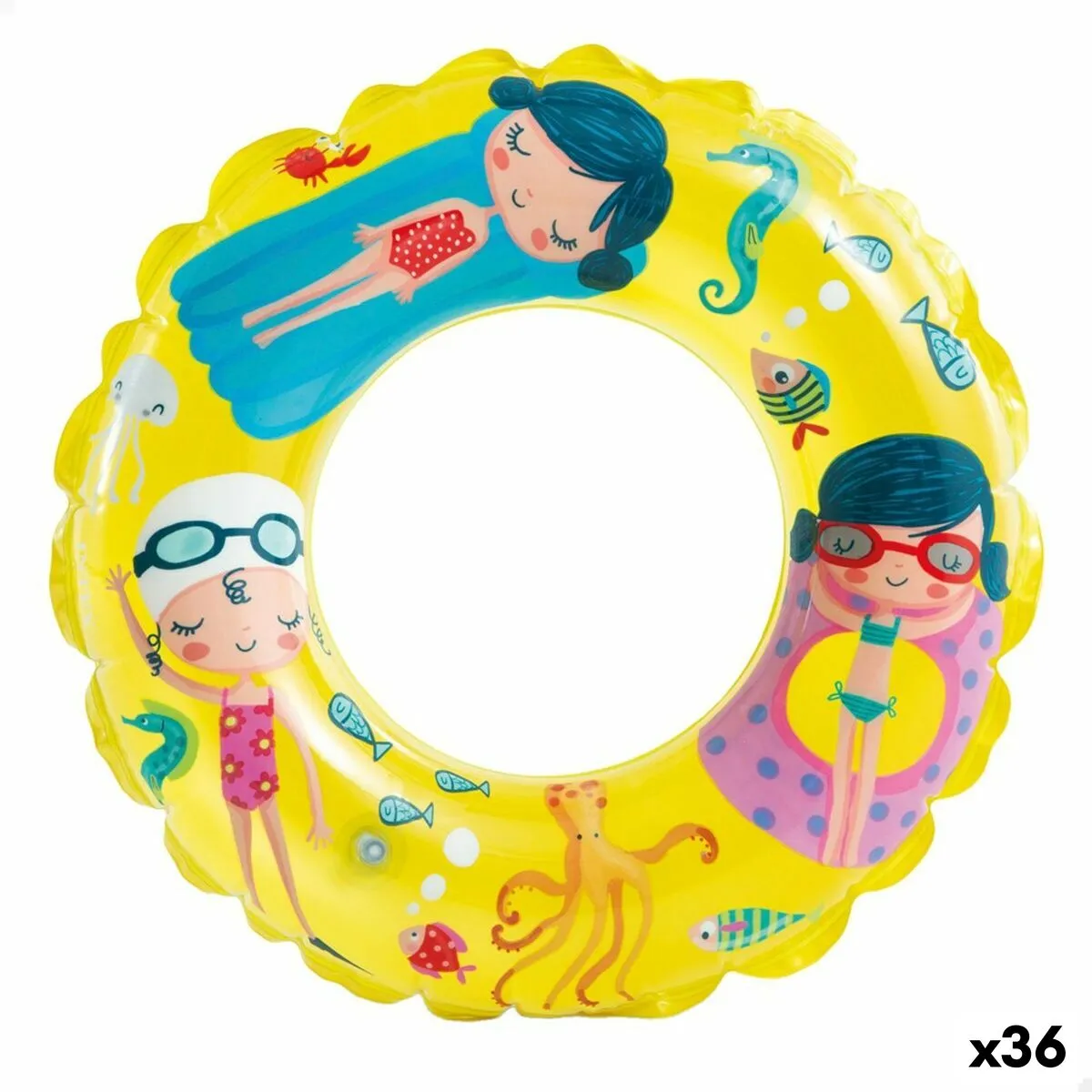 Salvagente Gonfiabile Donut Intex Ø 61 cm (36 Unità)