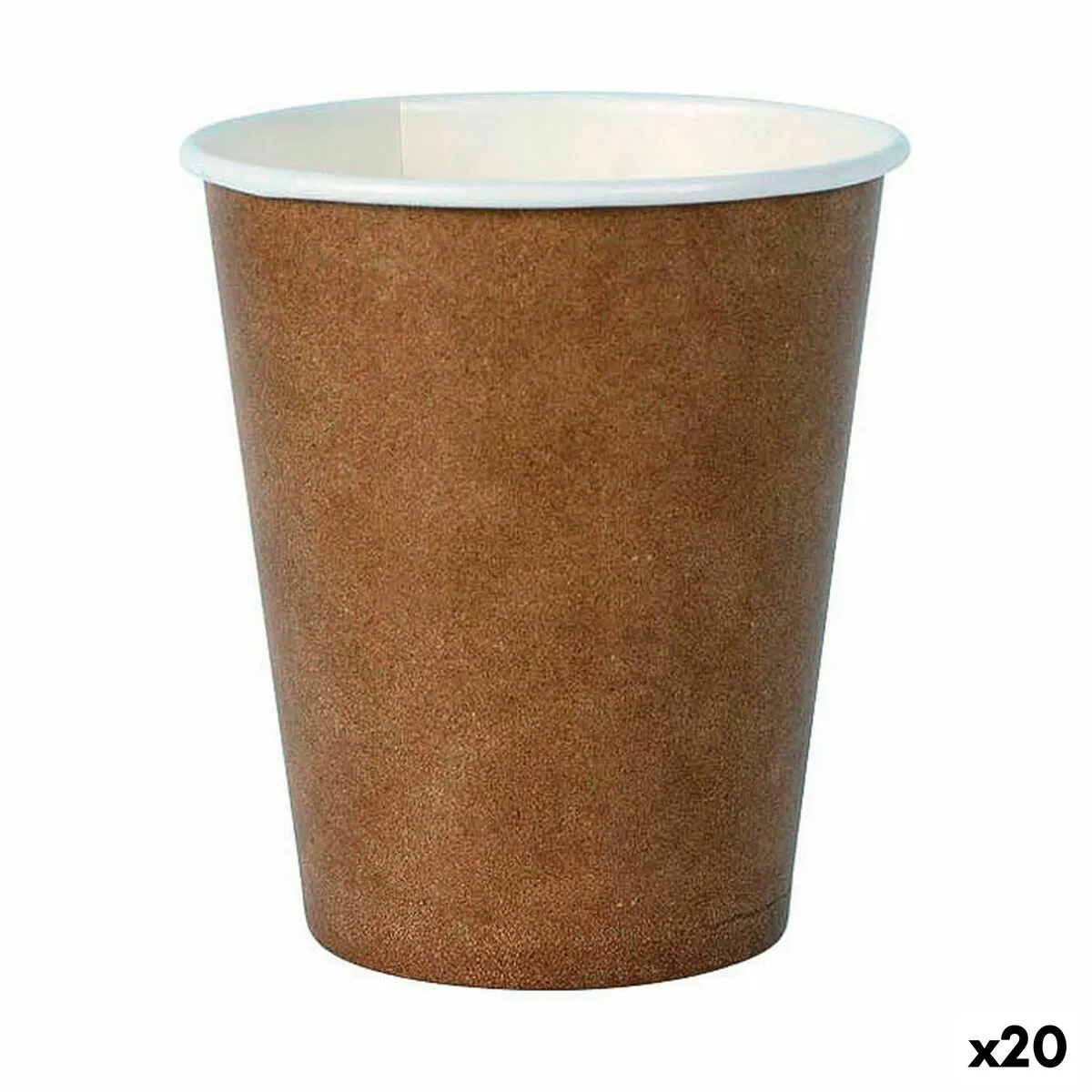 Set di Bicchieri Algon Monouso Cartone carta kraft 30 Pezzi 250 ml (20 Unità)