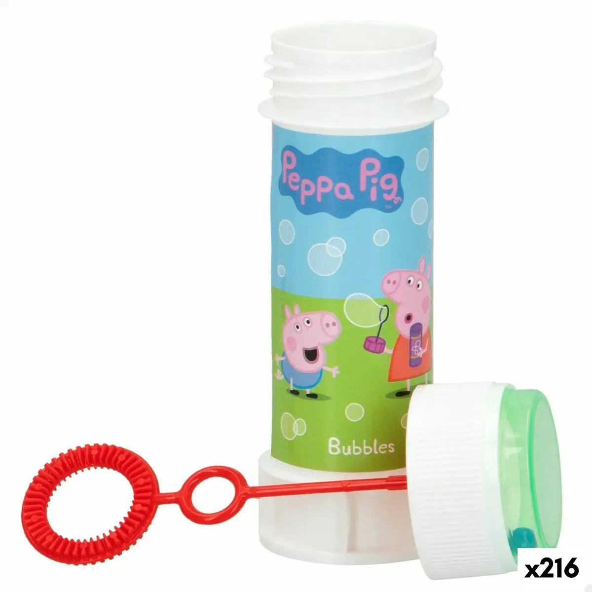 Bolle di Sapone Peppa Pig 60 ml 3,7 x 11,5 x 3,7 cm (216 Unità)